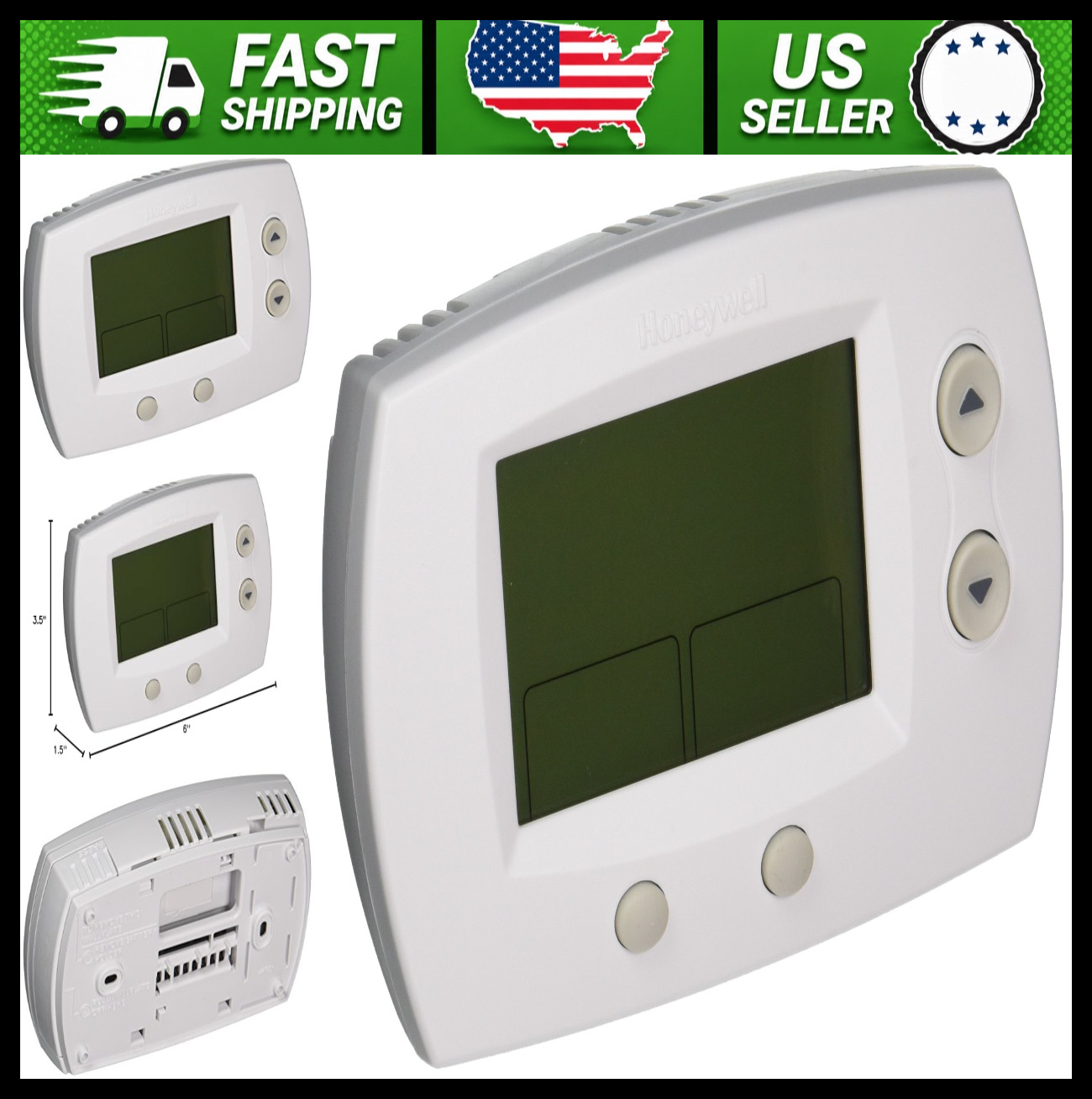 Honeywell Focuspro 5000 Non-Programmable 2 Heat 2 Cool Thermostat