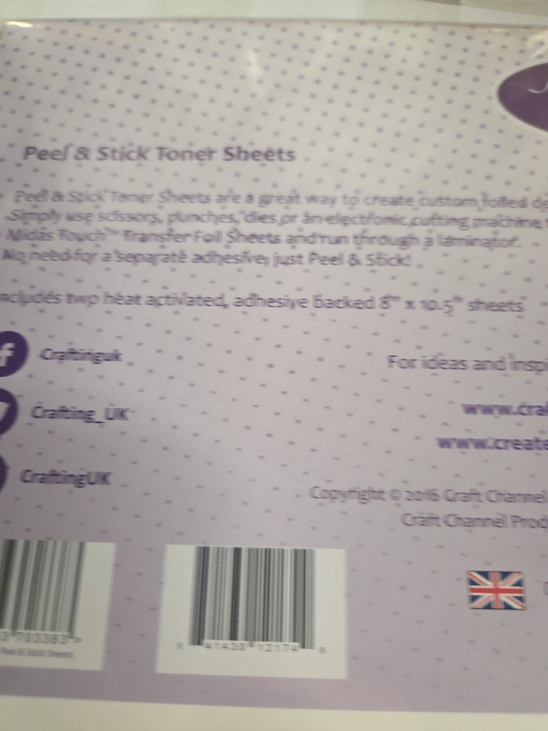 Midas Touch Adhesive Back Sheets Peel And Stick Sheets 2 Pack 8x10.5 (PaperA)