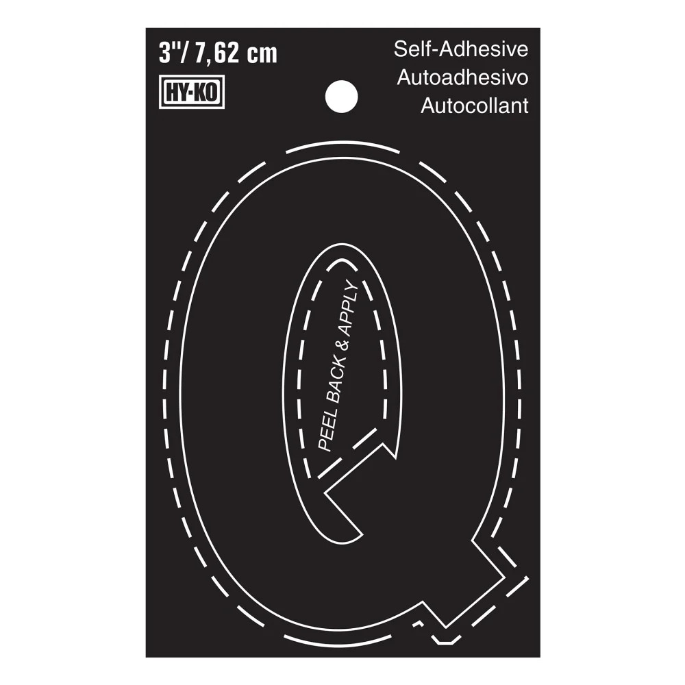 Hy-Ko™ 3" Black Vinyl Letter Q (10 pcs.)
