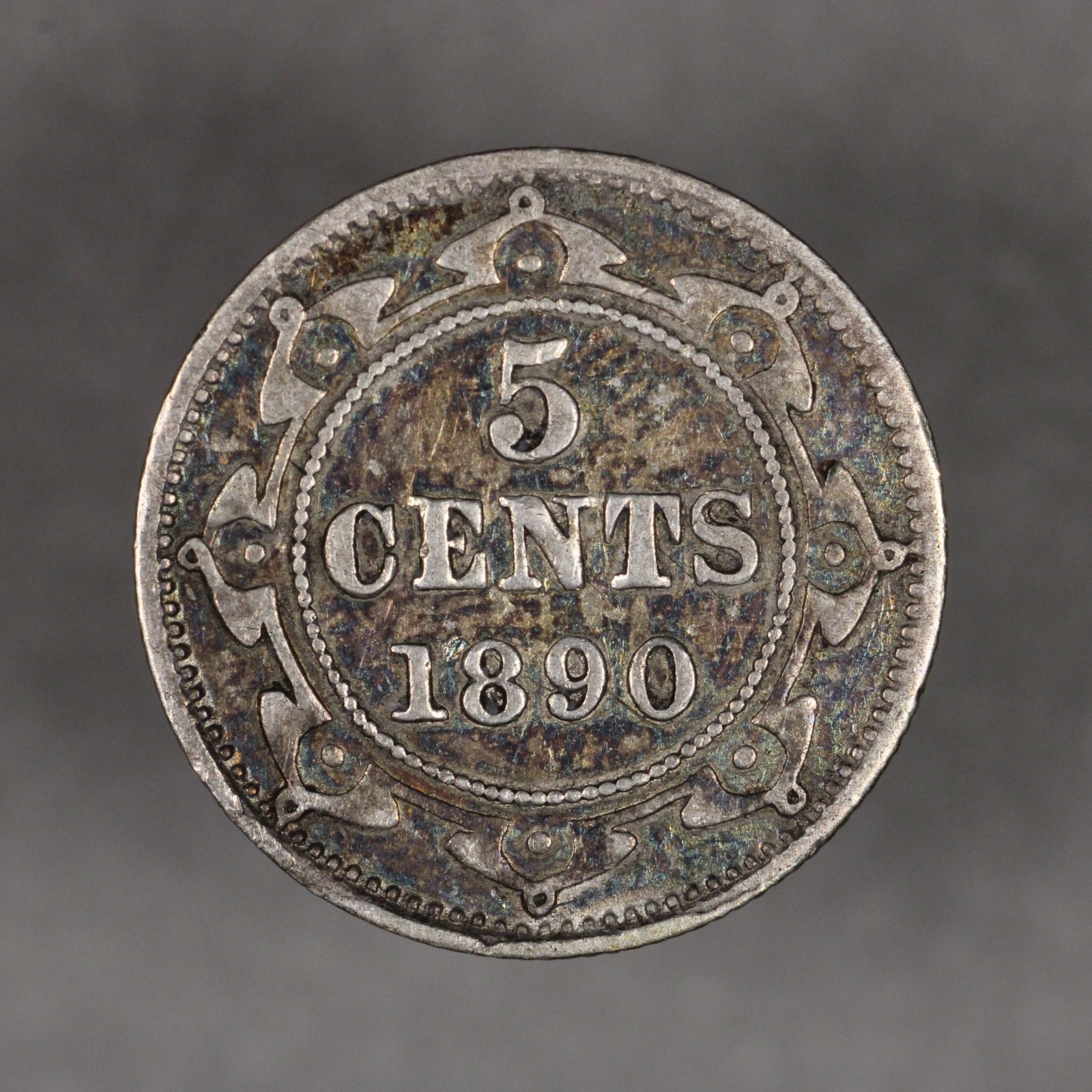 1890 Newfoundland Silver 5 Cents