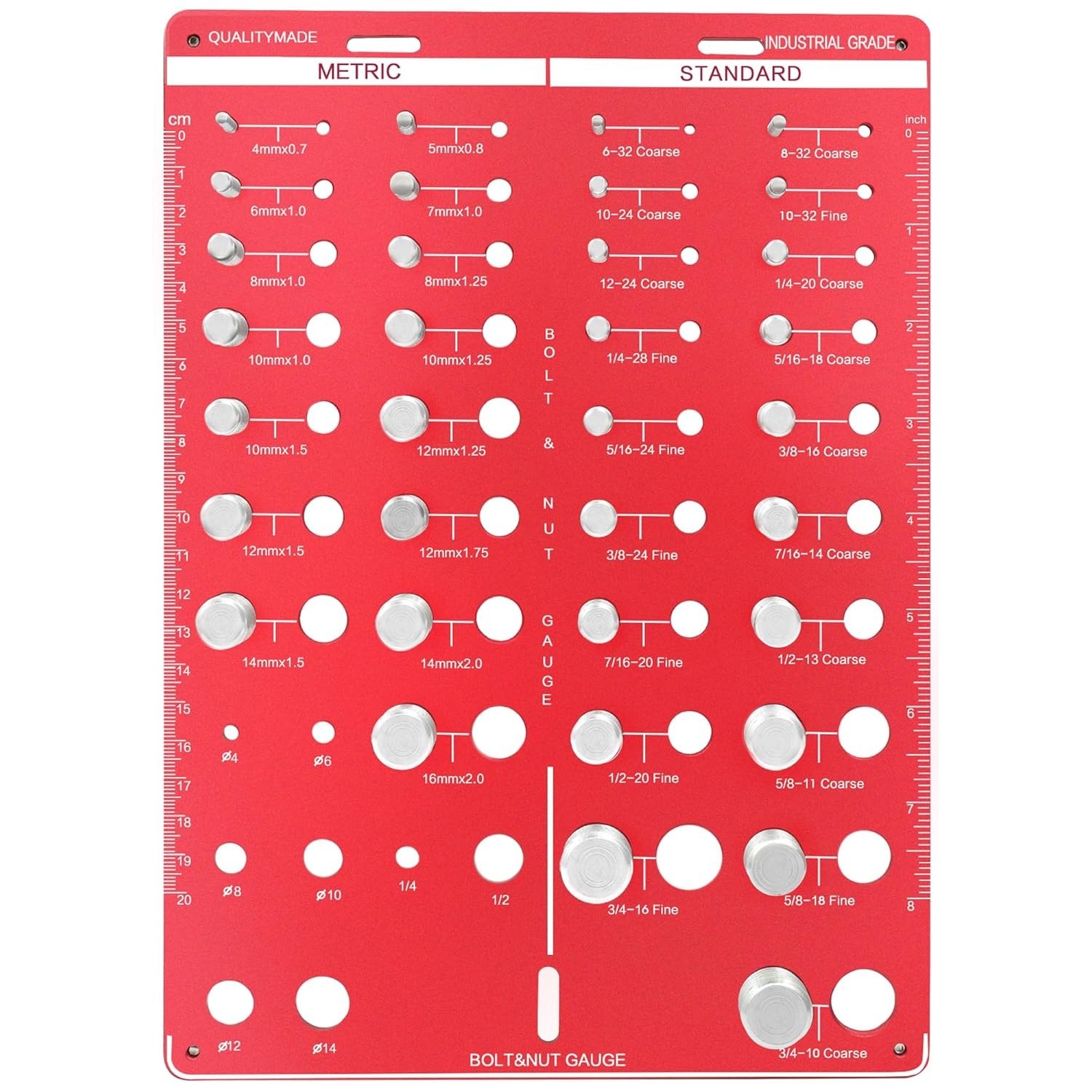 42 Thread Checker - Nut and Bolt Thread Checker Standard and Metric