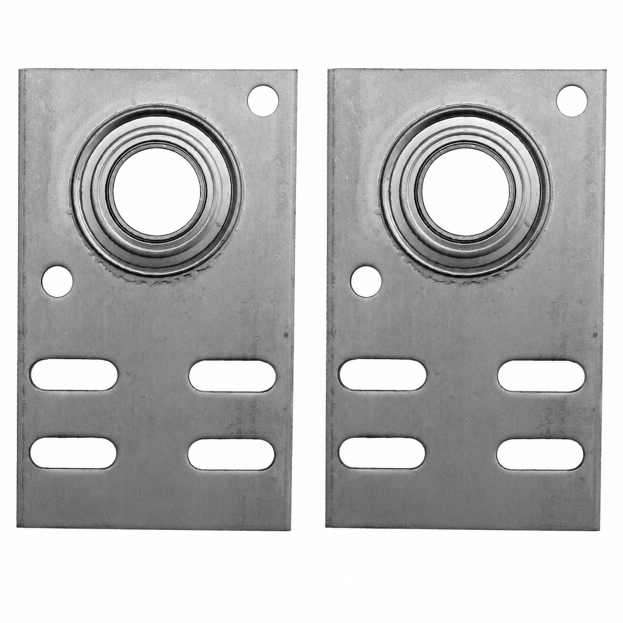 Garage Door Flat End Bearing Plate 1" ID Bearring  5 3/8″ 8ga Steel (2pcs)