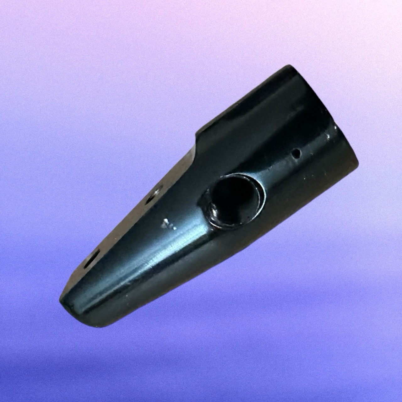 Gloss Black Angled Single Port Bottomline Adapter ASA With Purge Hole