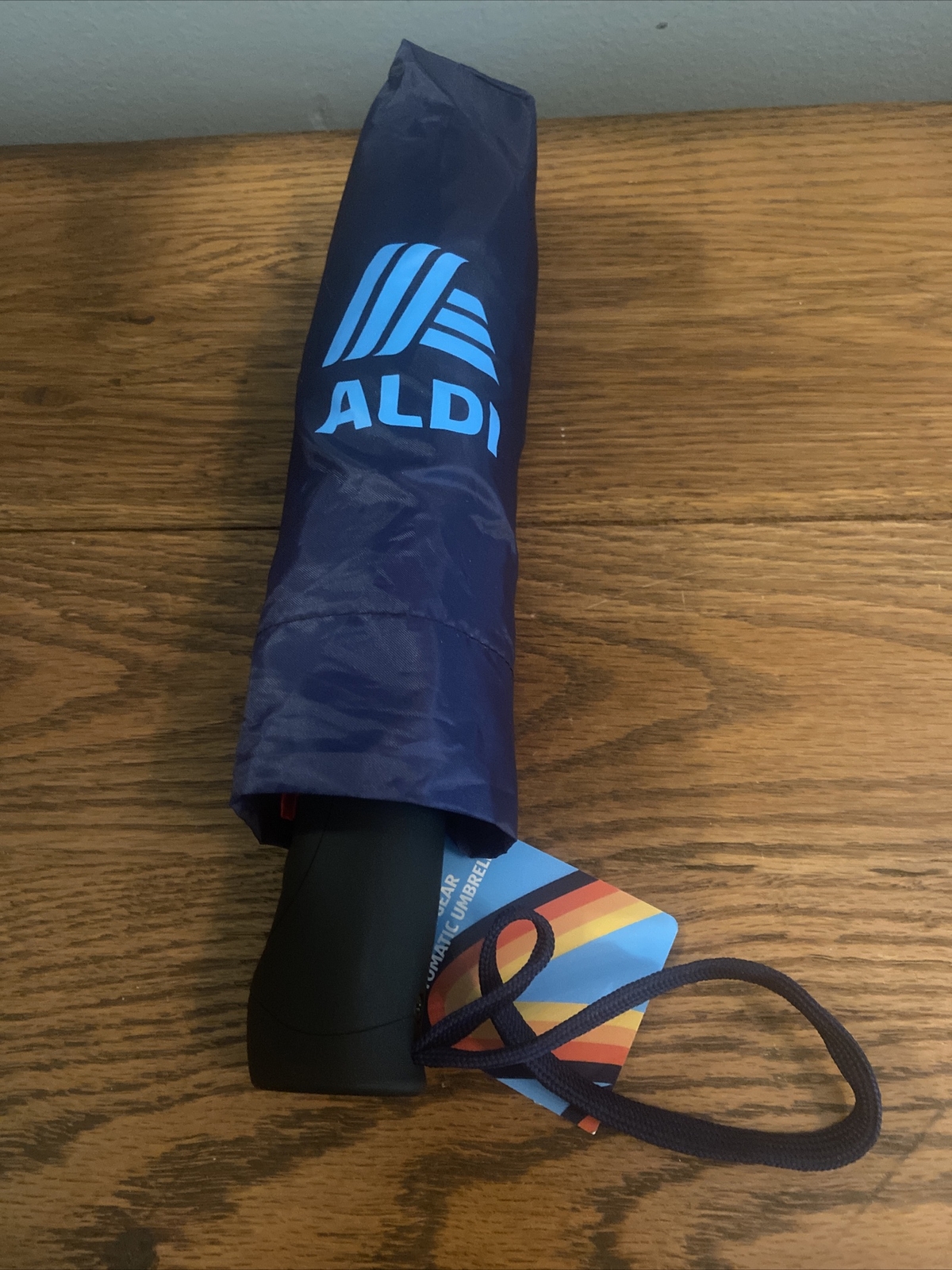 Aldi 2023 Capsule Collection Multicolor Striped Automatic Compact Umbrella NWT