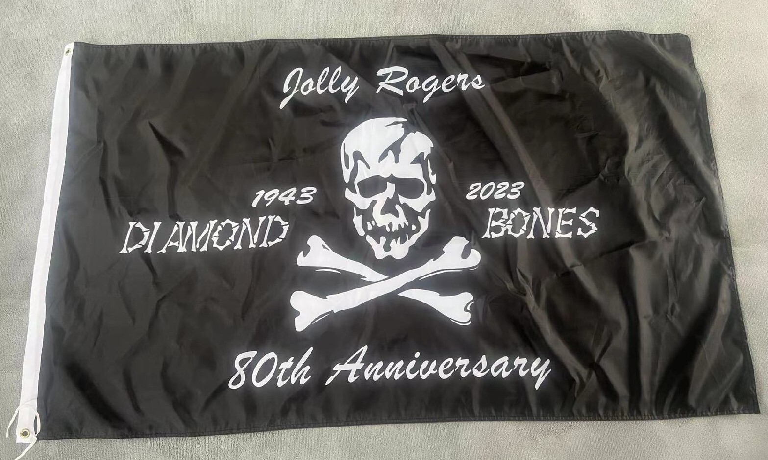 USN VF-103 Jolly Rogers 80th Anniversary 3x5 ft Single-Sided Flag Banner