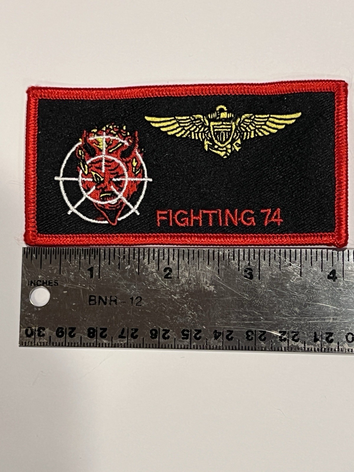 4" NAVY VF-74 PILOT NAME TAG EMBROIDERED PATCH