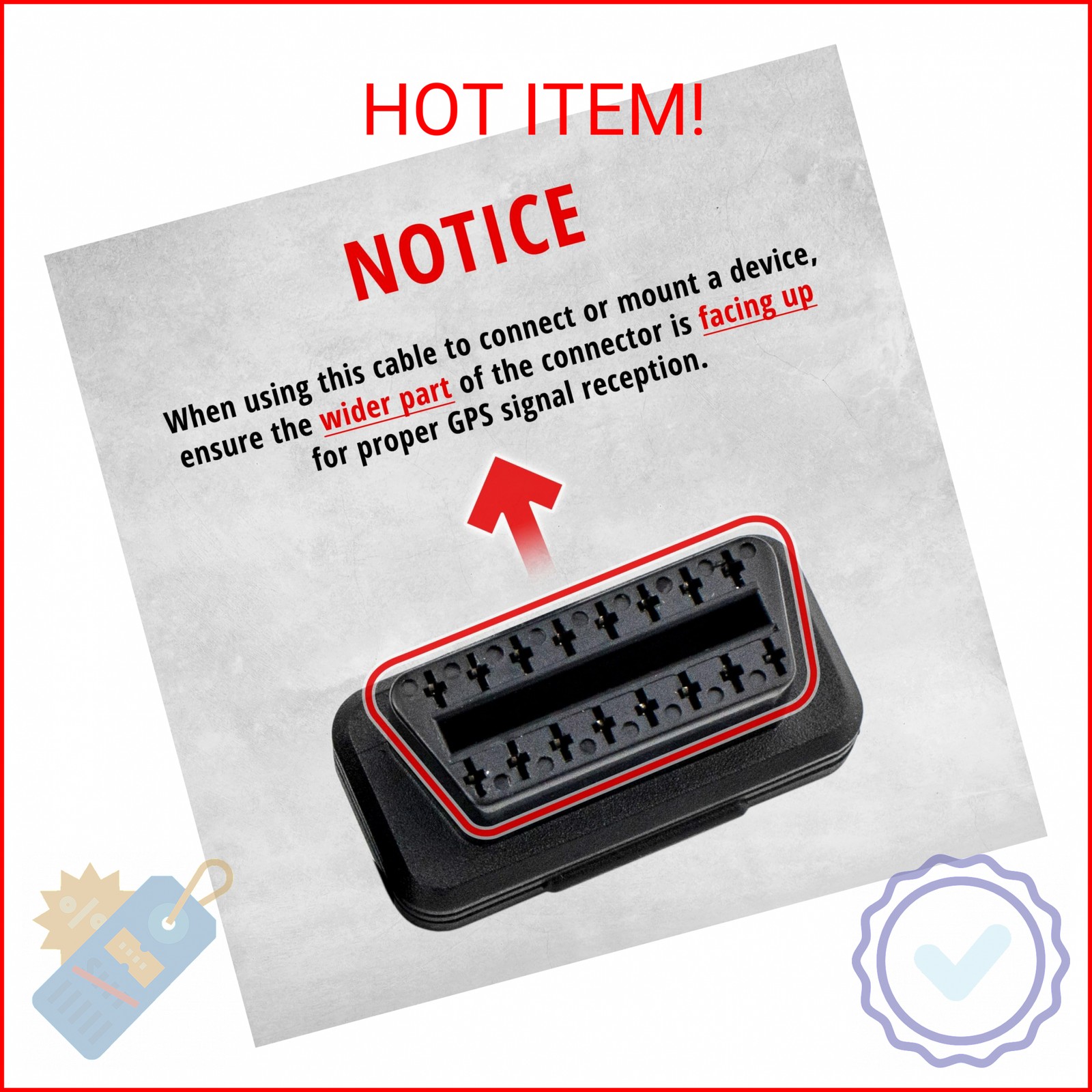 CARLOCK OBD Slim Splitter Cable