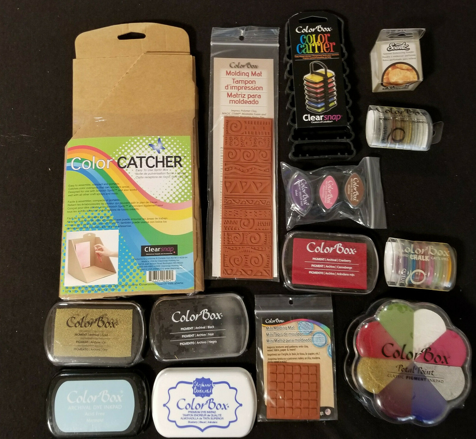 Color Box - Ink Pads, Molding Mats, Color Catcher and More! Assorted Lot of 14