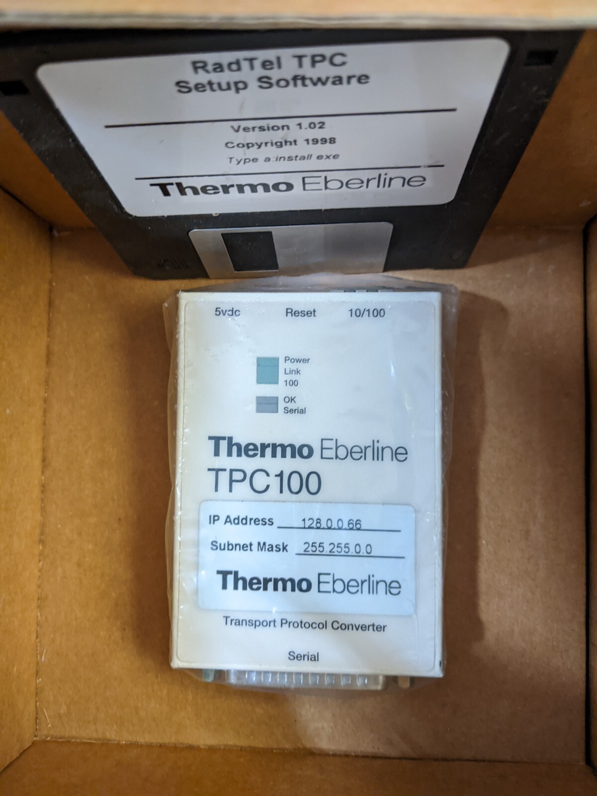 Thermo Eberline TPC100 Transport Protocol Converter w/ cord, cable and software