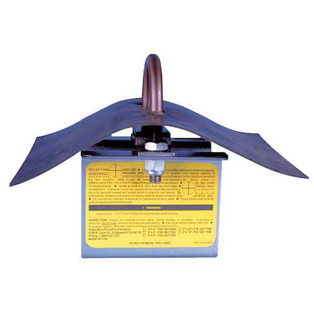 Msa Safety 10016468 Roof Anchor, 4 3/8 In Length, 310 Lb Weigth Capacity, Steel