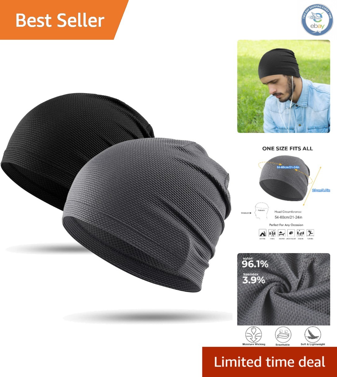 Breathable 3D Mesh Running Caps - Perfect Fit for Thick Hair & Sun Protection