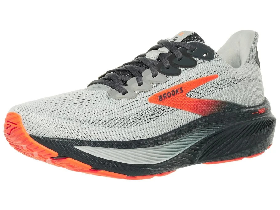 [FLASH SALE] Brooks Ghost 17 Men's Shoes - Oyster Mushroom/Orange/Ebny