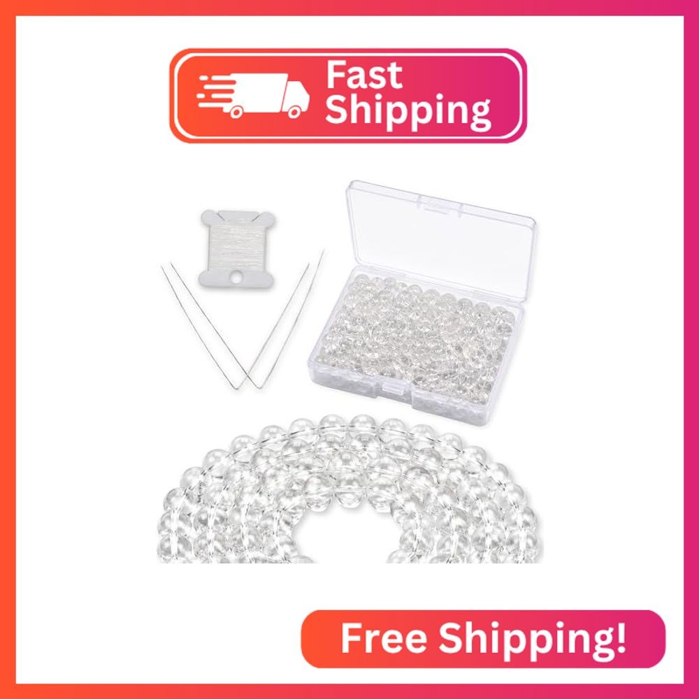 Cherry Tree Collection | 100PCS 6mm Clear Quartz Gemstone Round Beads for Jewelr