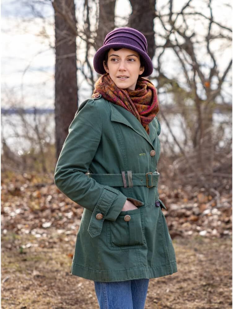 Scala Women's Packable Boiled Wool Cloche One Size, Grey