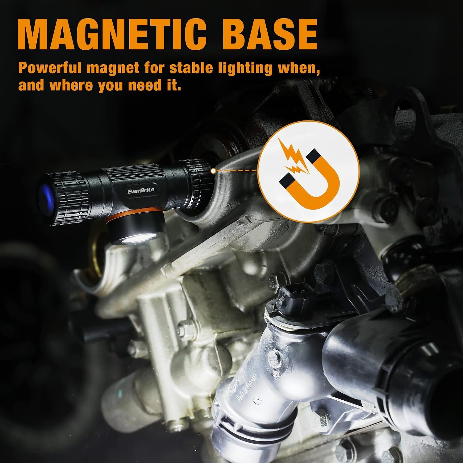 EverBrite 1000Lm Rechargeable Headlamp 5 Modes Magnetic Base