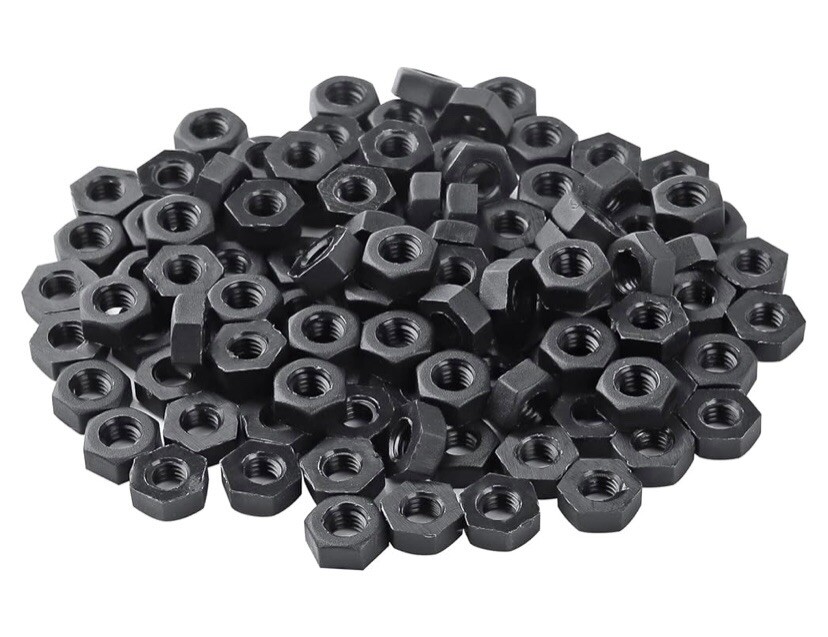 (Pack of 100) M3 x .5 Hex Nuts, PC Metric Coarse Thread Hexagon Nut Fasteners