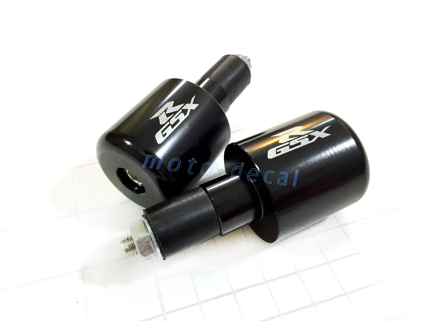 CNC Handle Bar End Grips Plugs Sliders For Suzuki 1997-2024 2017 GSXR600 Black