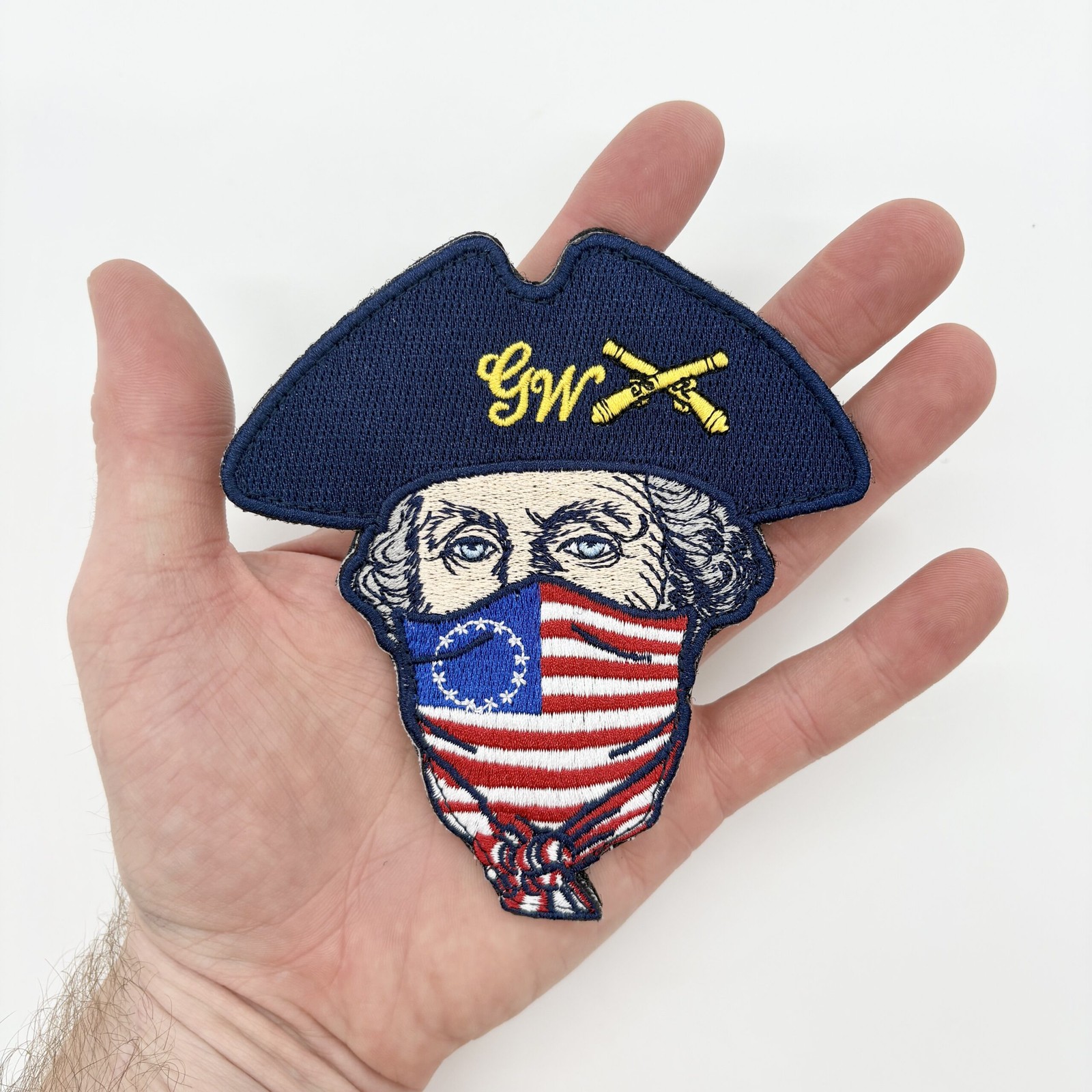 CVN-73 USS George Washington Patch – With Hook and Loop, Embroidered, 4.5 Inch
