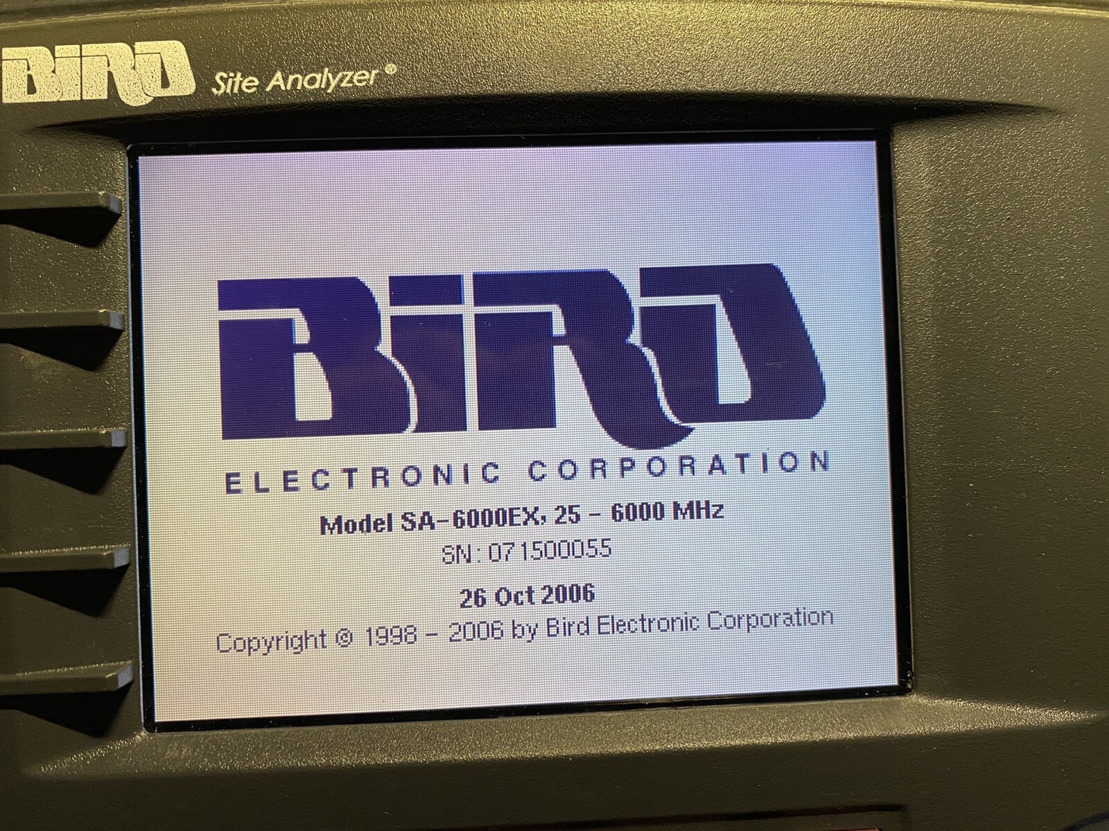 Bird SA-6000EX Cable Antenna Site Analyzer 25-6000 MHz Unit