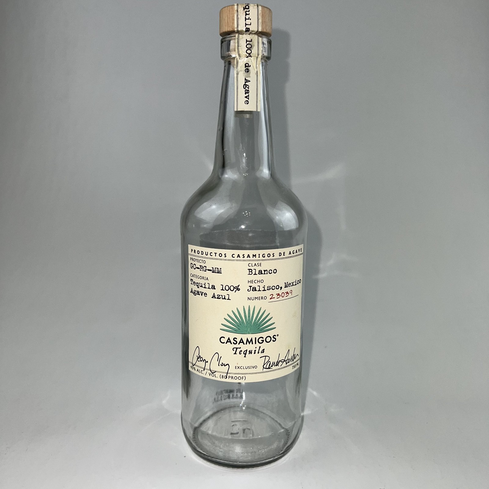 Casamigos' Tequila Jalisco, Mexico Collectors Bottle #23039 . 750ML, 11" tall