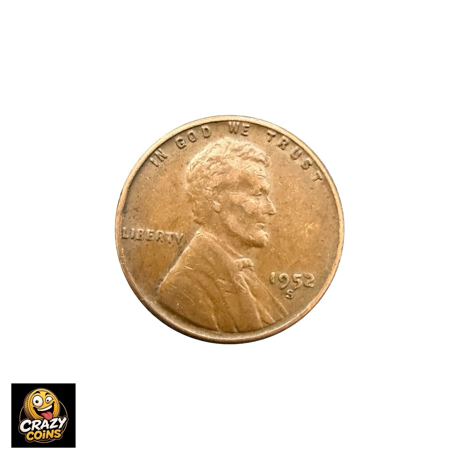 1952-S Lincoln Wheat Cent One Cent Circulated US Collector Coin Penny