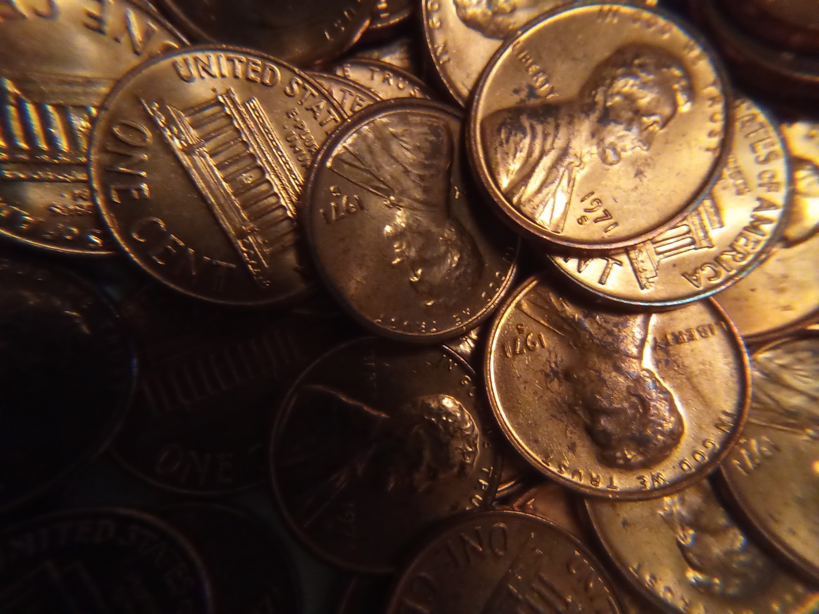 1971-S LINCOLN MEMORIAL CENTS UNCIRCULATED ROLL