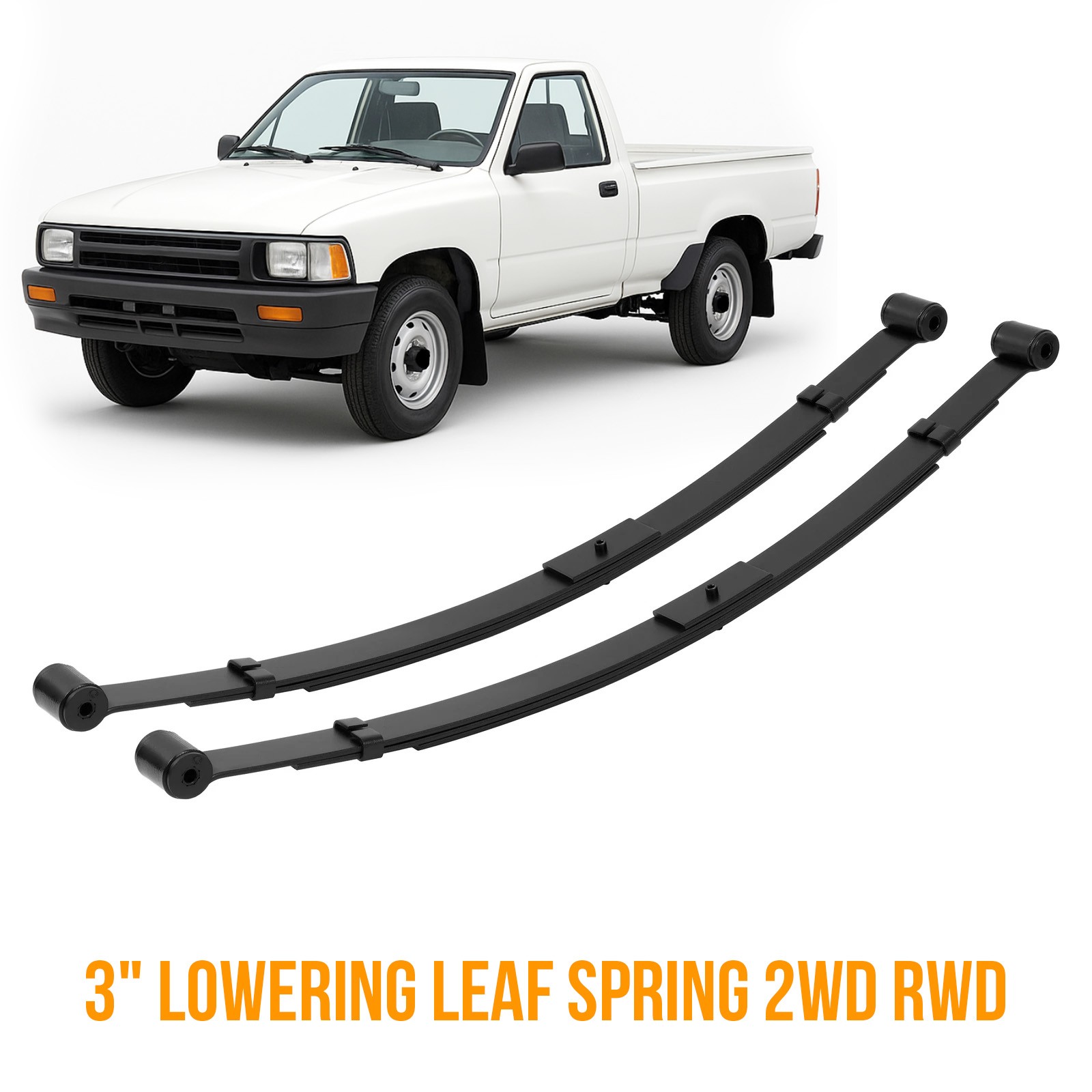 3" Rear Suspension Leaf Spring Steel For Toyota Pickup 2WD 89-95 Powder Coated