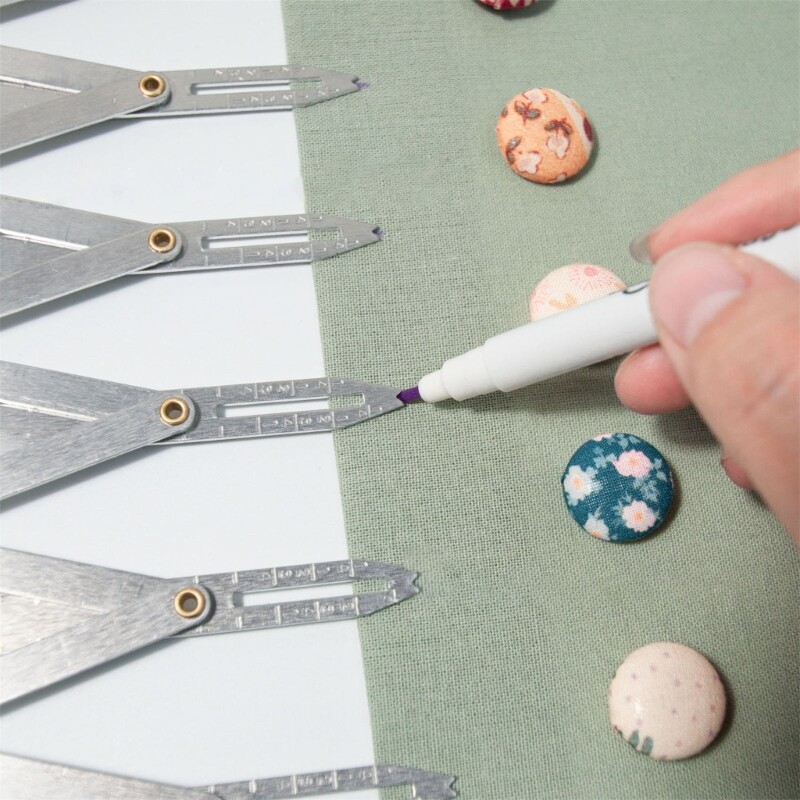 Expanding Button Guide Equal Space Divider Expandable Sewing Tool Button Gauge