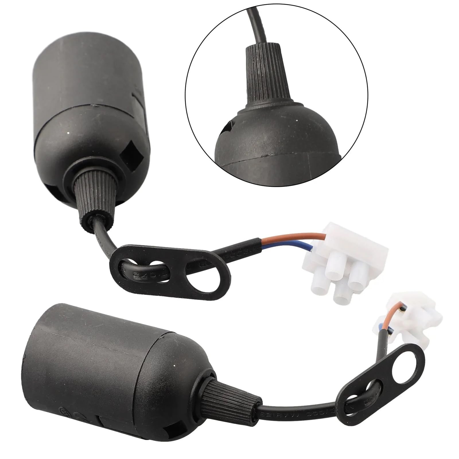 RecDec 4 Pack Pigtail Lamp Socket Temporary Base with Screw Type Quick...