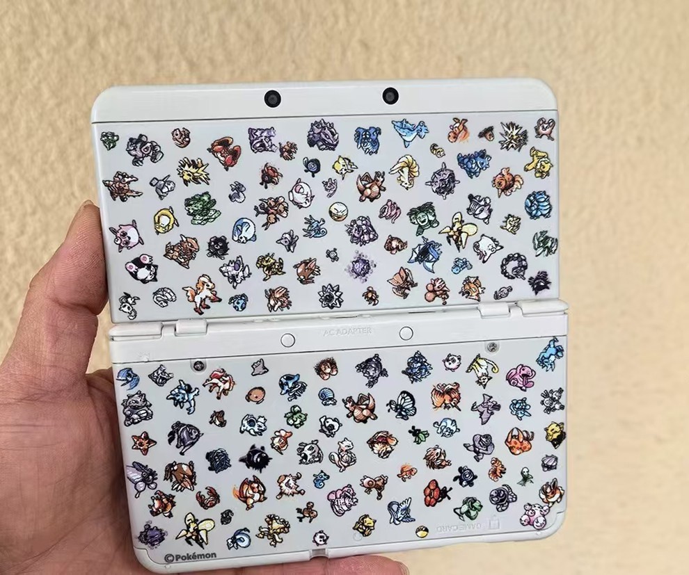 Rare Nintendo New 3DS console Cover Pokemon Sprites Kisekae Replacement shell