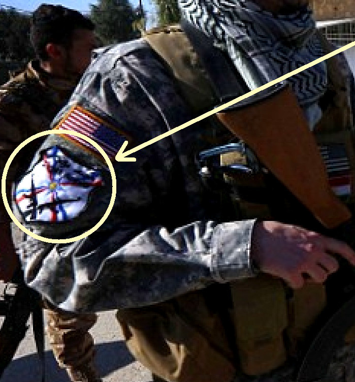 Christian-Iraqi Anti Daesh ܕܒ݂ܝܚ ܢܦ̮ܫܐ‎ Assyrian velkrō Insignia: Dwekh Nawsha