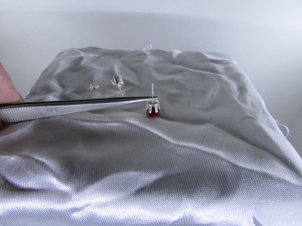 Solid Sterling Silver 6 Millimeter Round (6 prong) Snap-tite Earring Settings