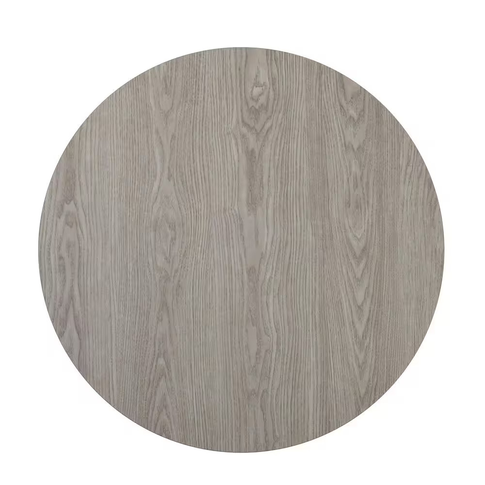 36 In. White/Gray round Table Top Only