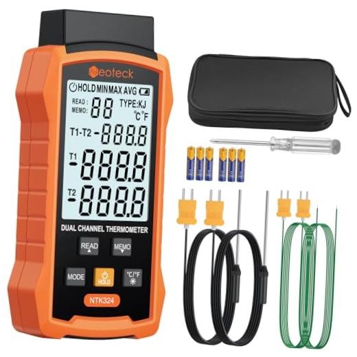Digital Thermocouple Thermometer -50~700℃High-Precision Dual Channels with 4