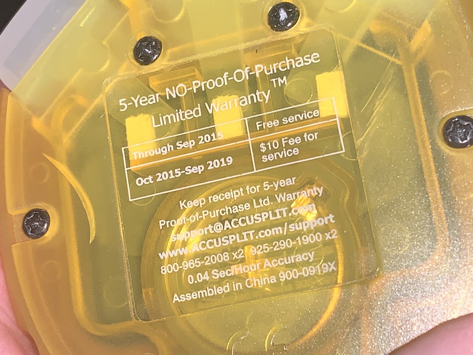 Accusplit Yellow Pro Survivor 601x 3V.1 Stopwatch Timer
