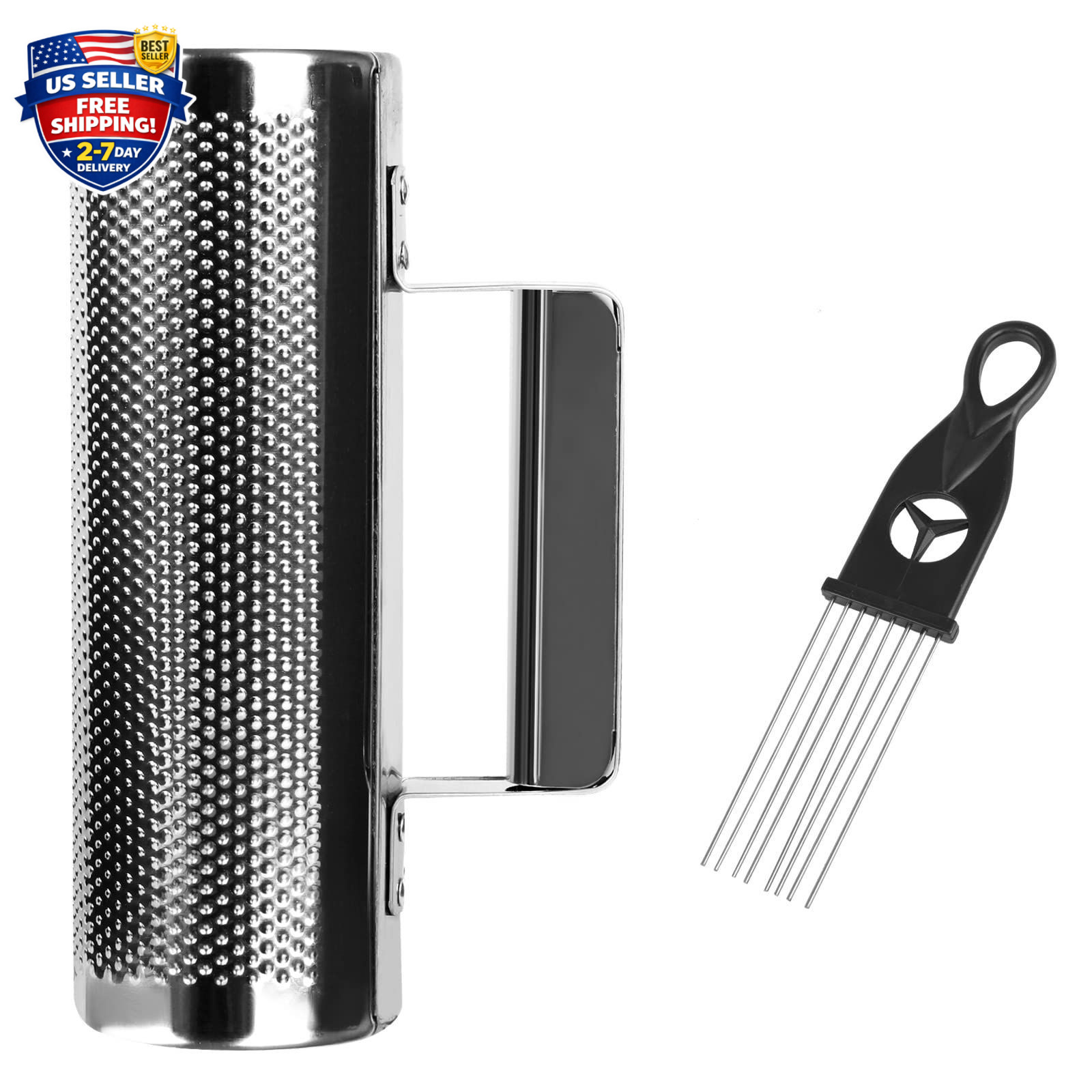 Metal Guiro Instrument, 8" 3" Stainless Steel Dominicana Guira Shaker Latin P...