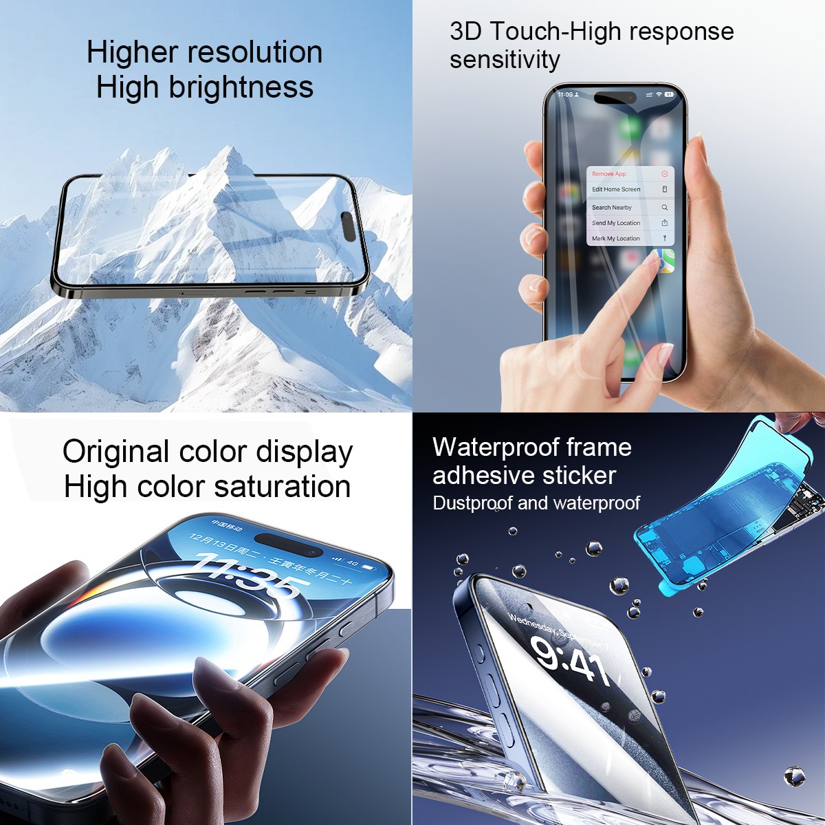OLED For iPhone 14 Pro Max Screen Replacement FHD Display Digitizer Repair Kit