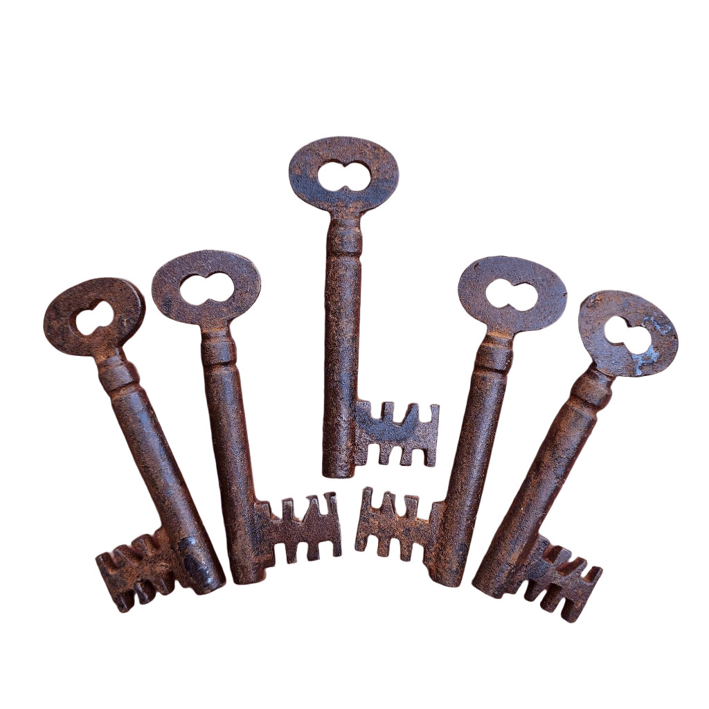 Dungeon Cast Iron Skeleton Keys Set of 5