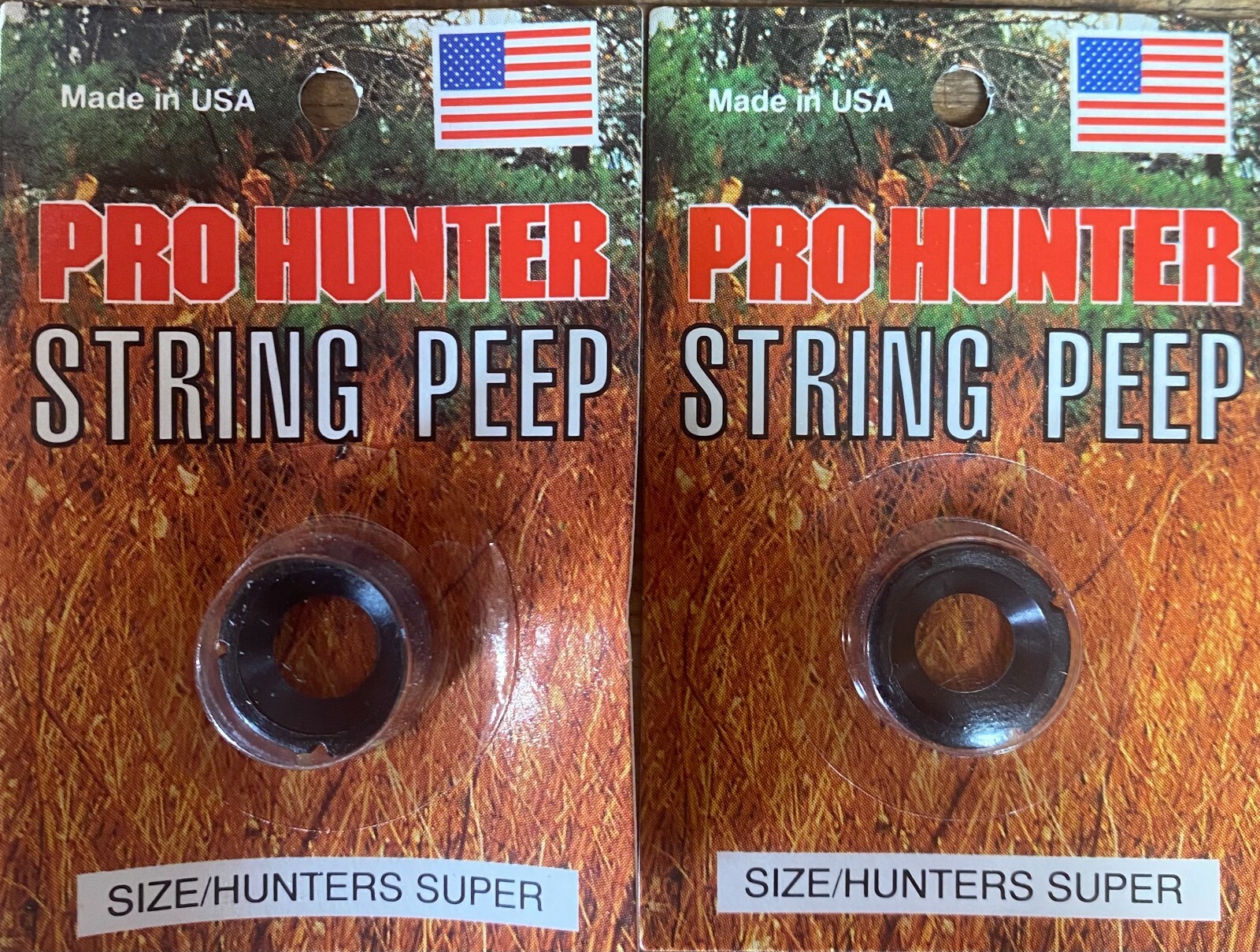 2-GWS Pro Hunter String Peep SUPER Black *NEW* Made in USA
