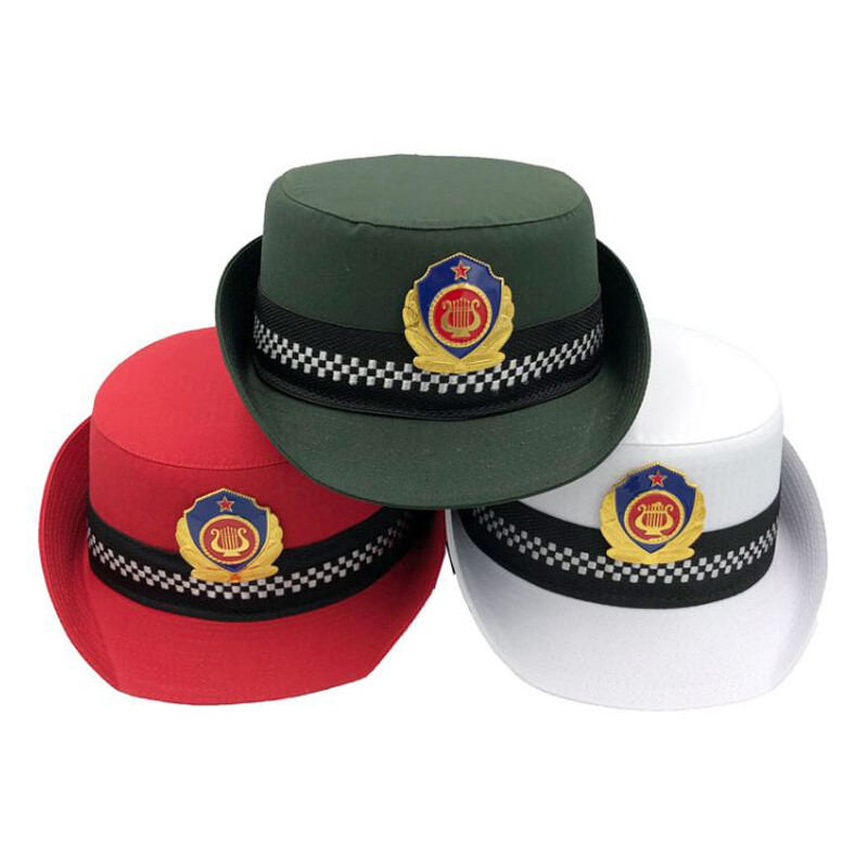 Retro Lady Army Captain Hat Performance Cap Soldier Fancy Dress Military Costume