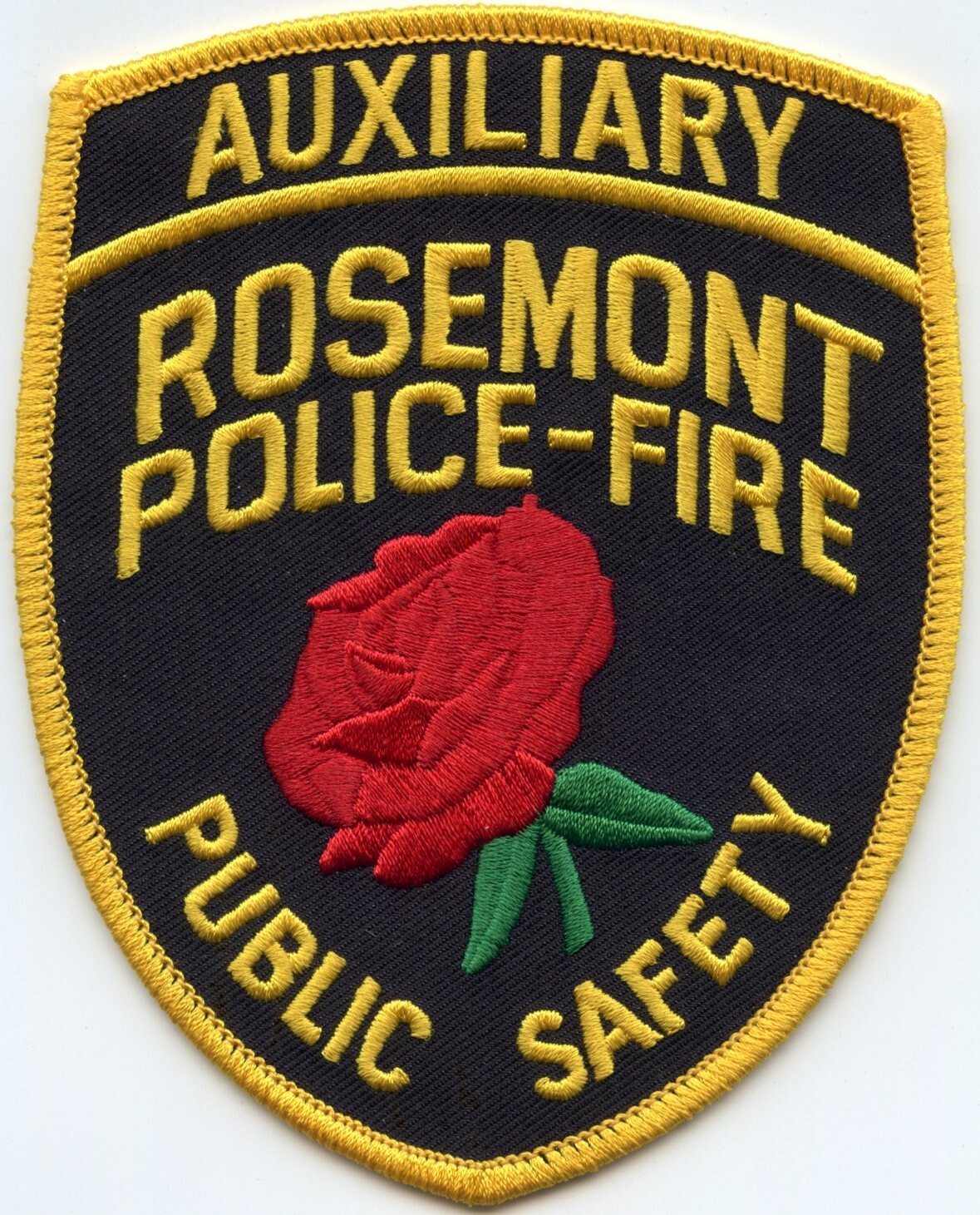 ROSEMONT ILLINOIS Red Rose AUXILIARY PUBLIC SAFETY FIRE POLICE PATCH