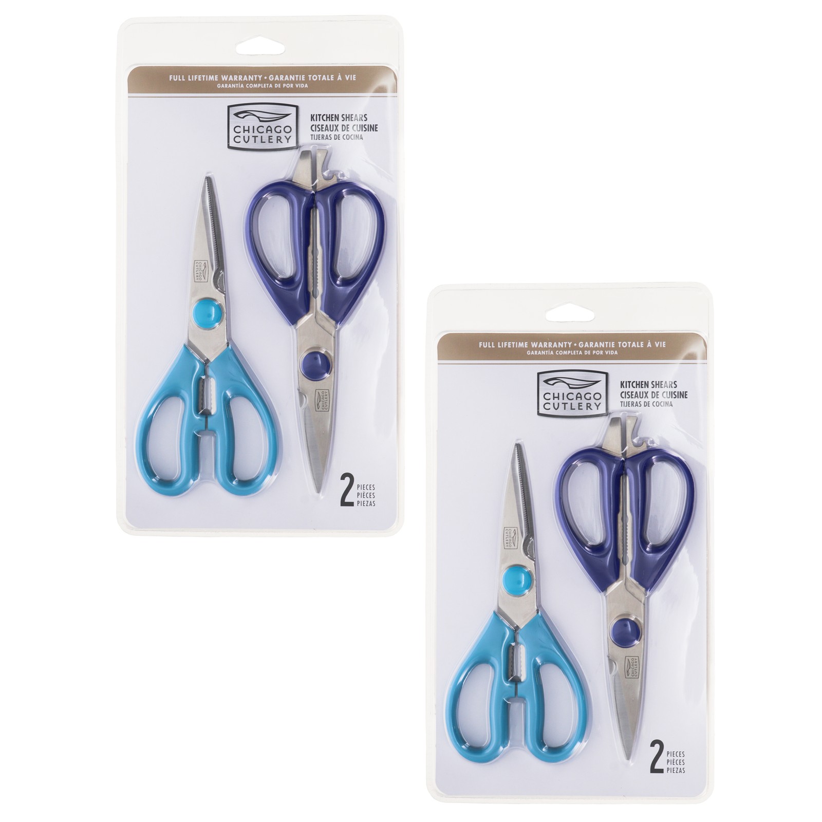 Chicago Cutlery 1117169 2 Piece Kitchen Shears in Blueberry and Blue Frost (2-P