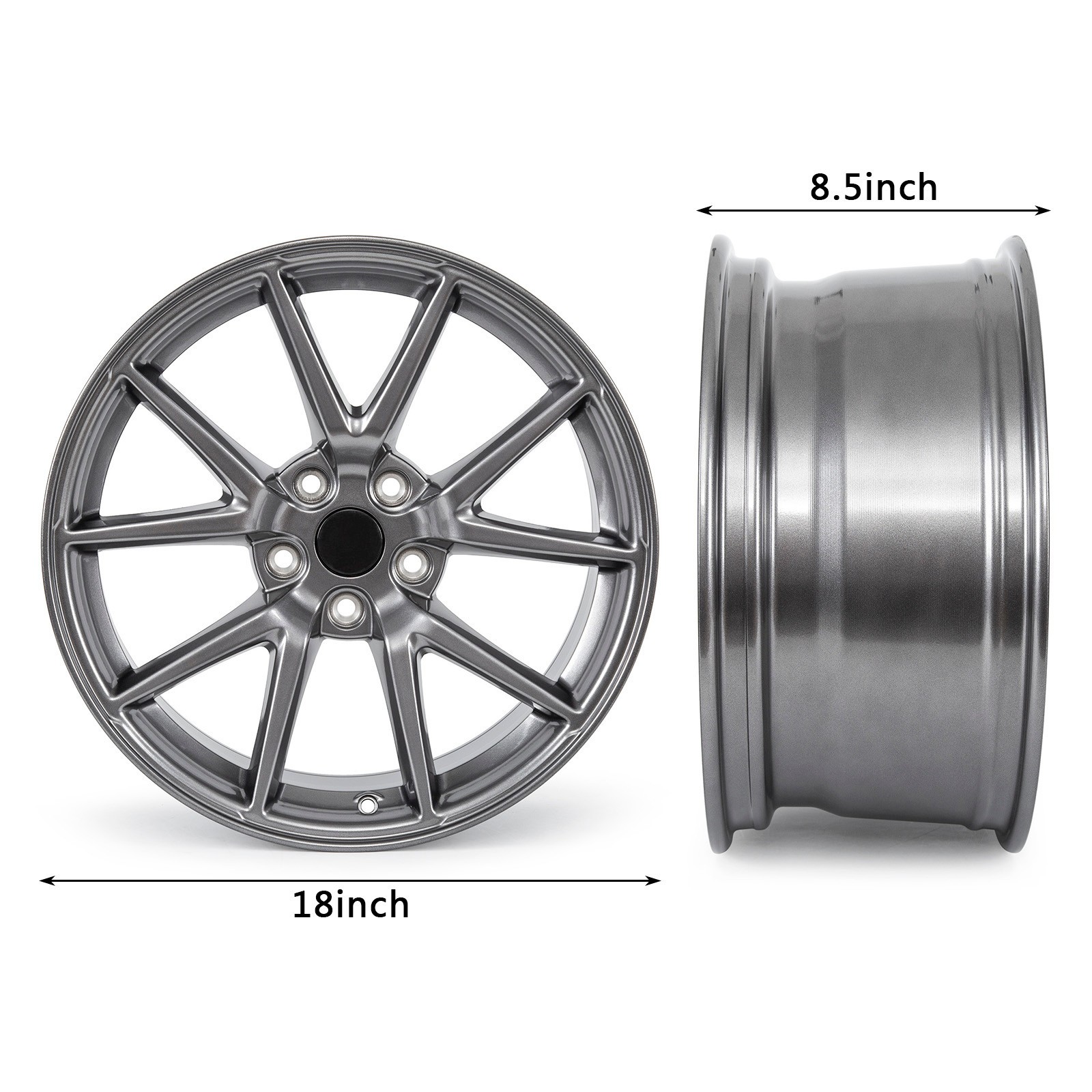 New 18" Grey Alloy Replacement Wheel Rim for Tesla Model 3 2017-2023 Wheel US