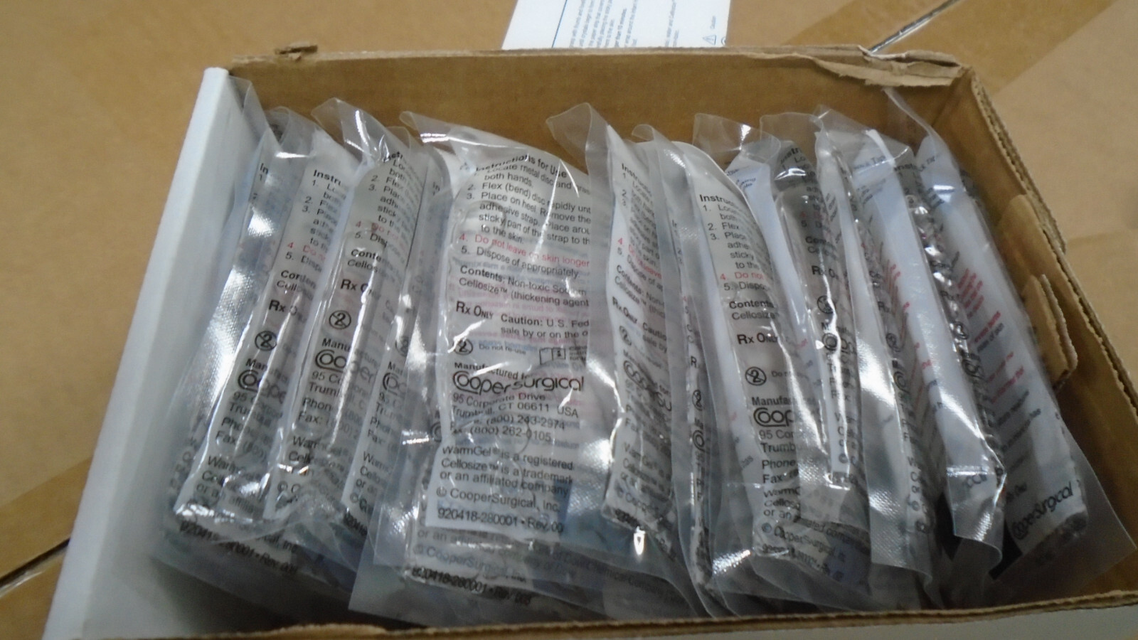 NEW 25 Infant Gel Pack Heel Warmers / Lot / USA Made FREE SHIP Cooper Surgical