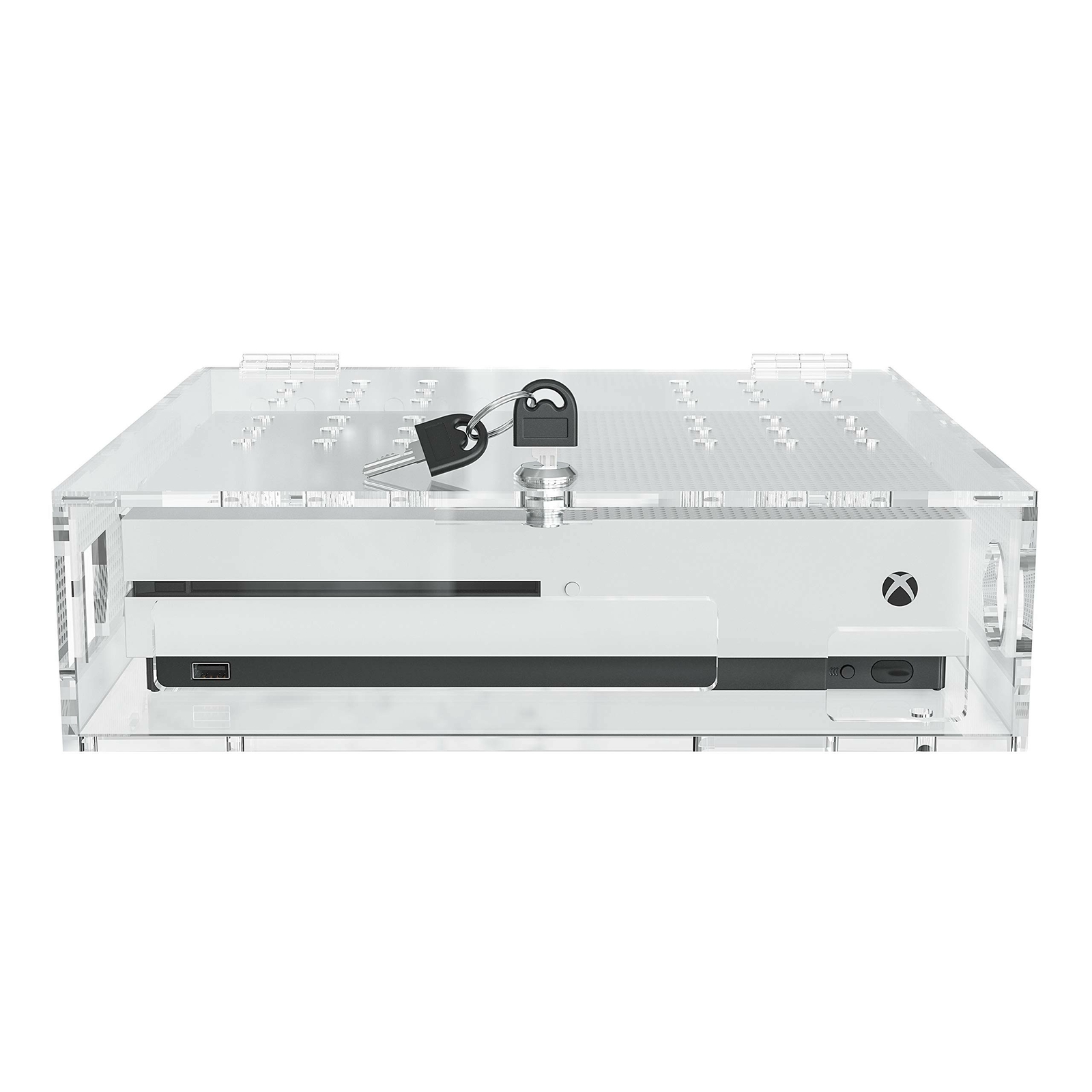 Skywin Acrylic Lock Box for Xbox Game Console - Secure and Protect Public Gam...
