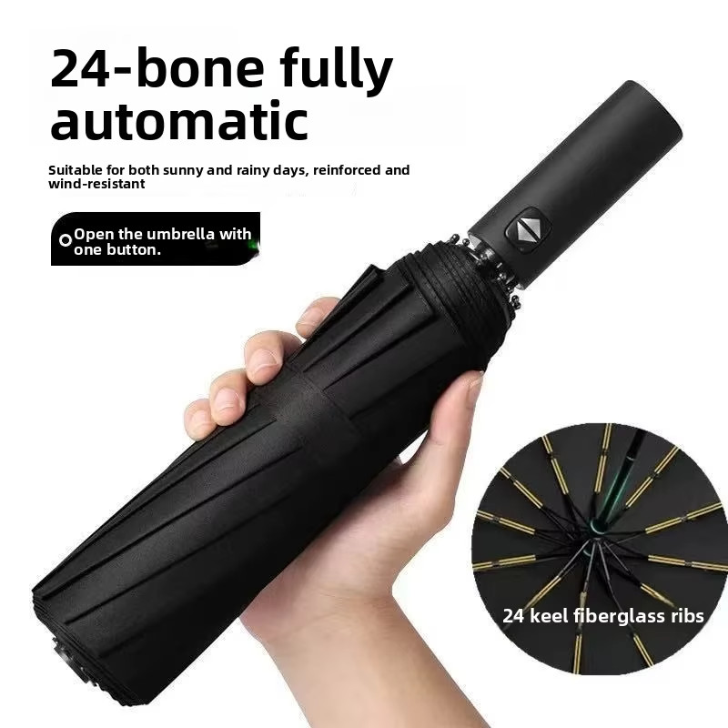 Automatic umbrella sunshade self-opening vinyl sunscreen UV protection folding