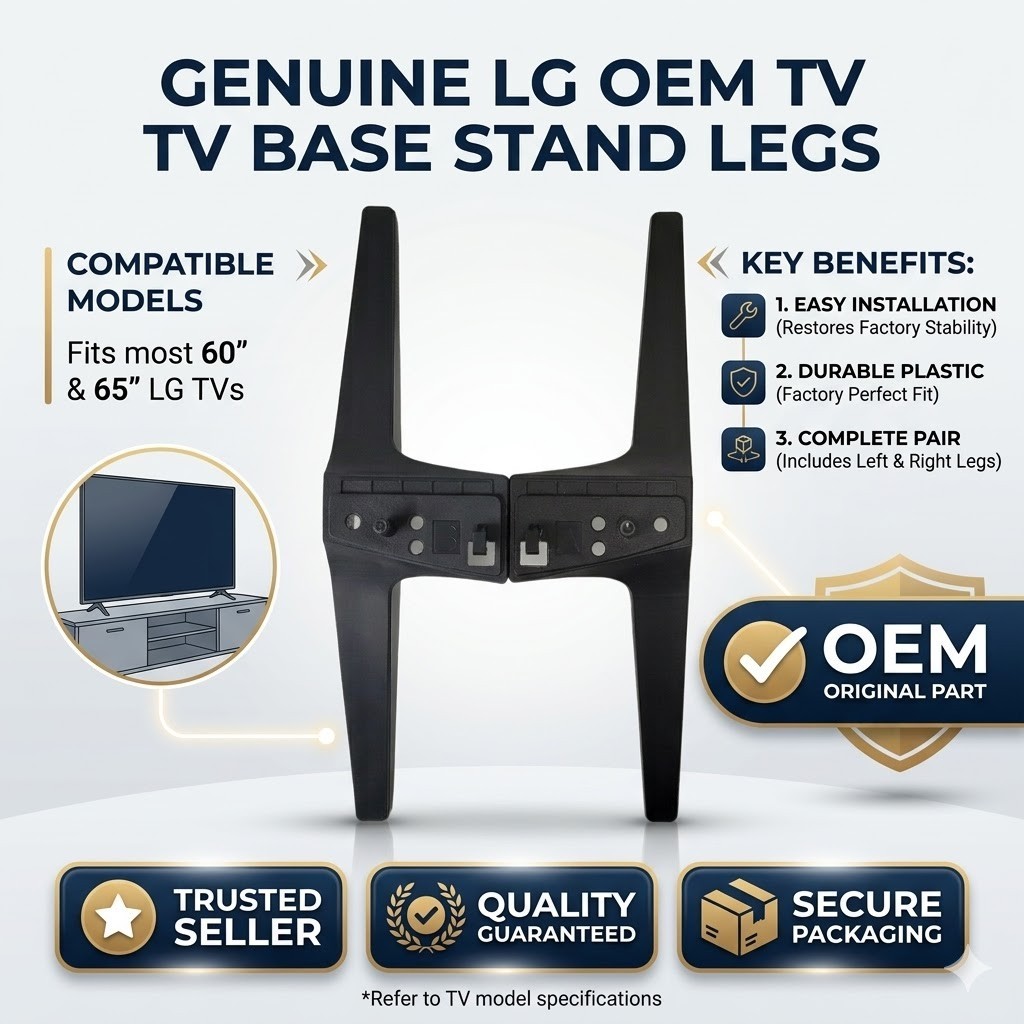 OEM Part - TV Base Stand Legs for LG 60" 60UN7310PUA