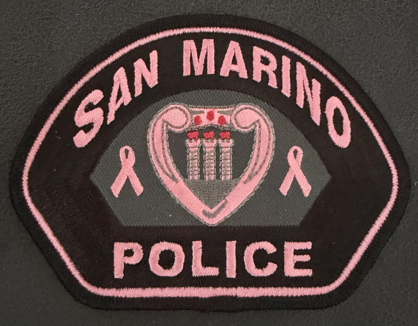 California Pink Patch. San Marino Police Dept.