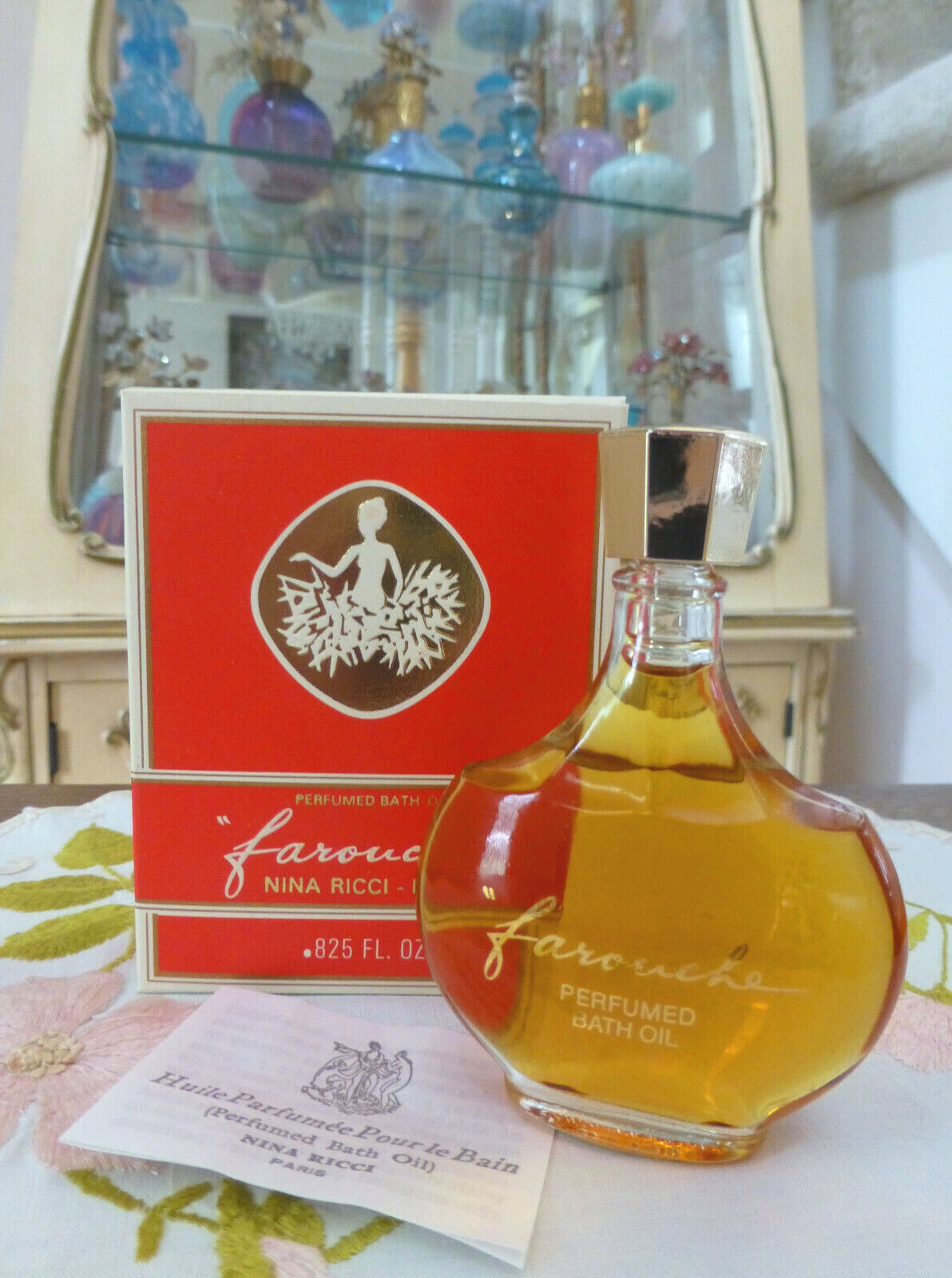 VTG MIB 1970s Nina Ricci FAROUCHE Perfumed Bath Oil 0.825 Oz ORIGINAL Formula