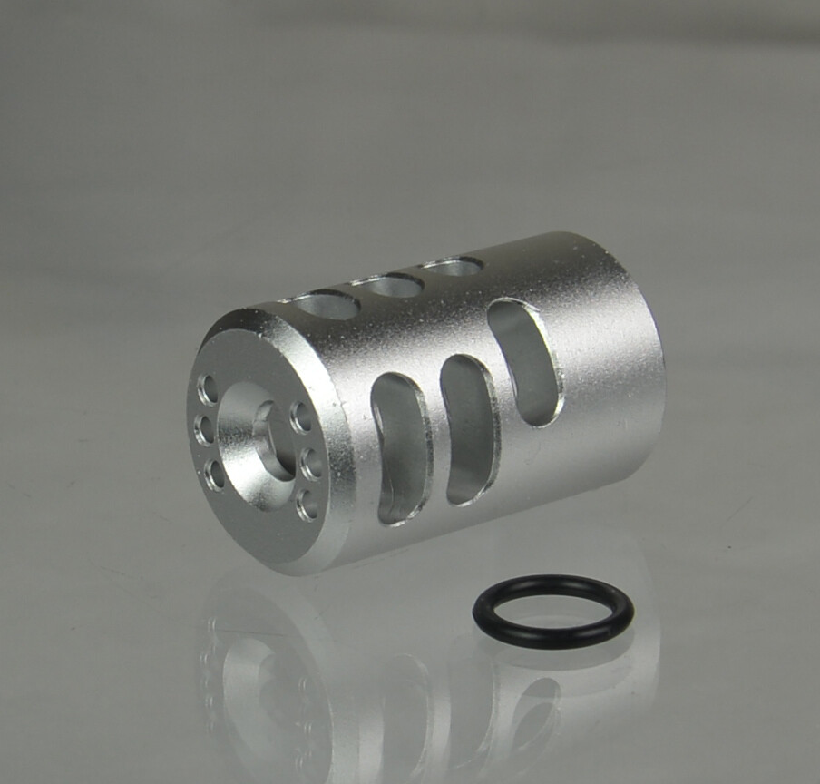 1/2x28TPI Ruger .22LR Mark IV 22/45 Lite Muzzle Brake Compensator, 1" Diameter